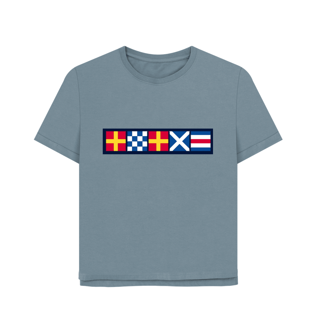 Stone Blue Printed T-shirt