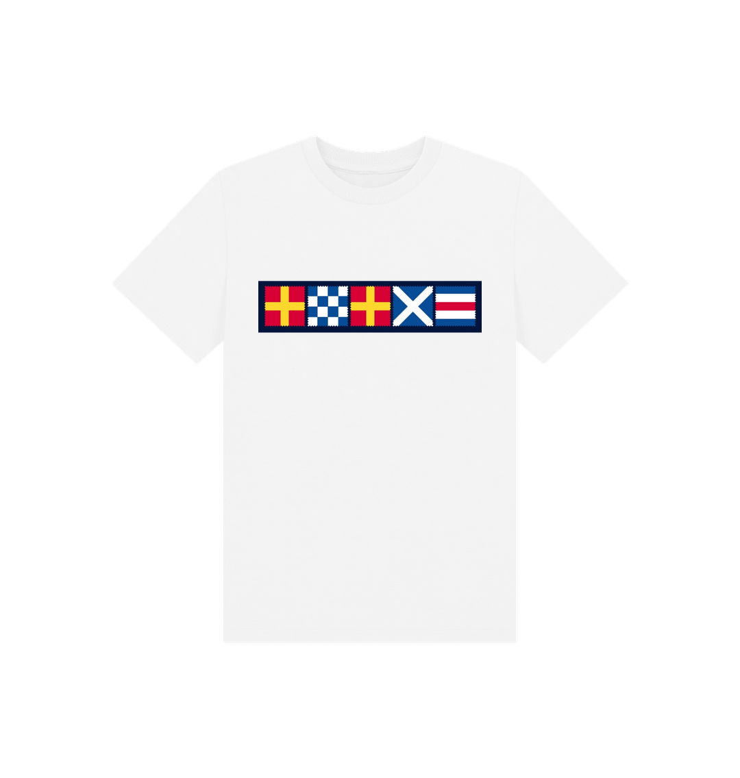 White Printed Kids T-Shirt