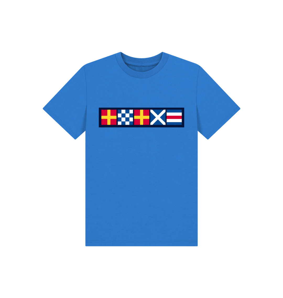 Bright Blue Printed Kids T-Shirt