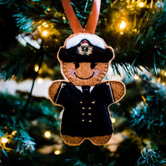 Female officer gingerbread decoration