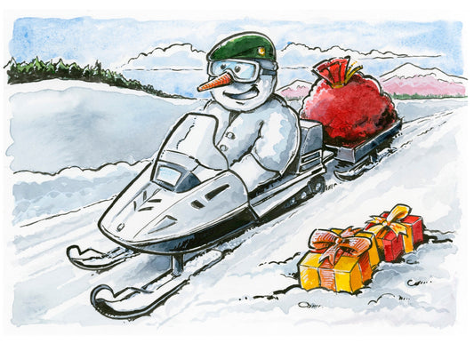 Christmas Cards - Delivering Presents